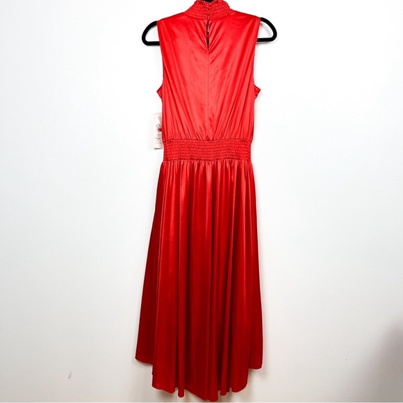 Nanette Lepore Blood Orange High Neck Sleeveless Formal Dress - Picture 8 of 13